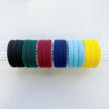 MANGO JELLY Metal Free Hair ties (4.5cm) - School Colour Light Blue 10P - Three Pack