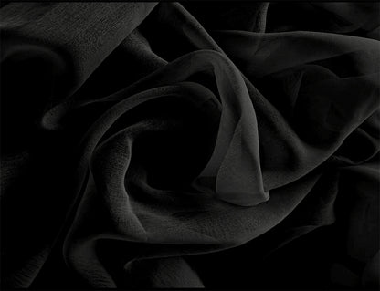 1 Long drop Sheer Voile Curtain 295cm wide 270cm Drop +Hooks Pinch Pleat Black