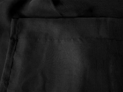1 Long drop Sheer Voile Curtain 295cm wide 270cm Drop +Hooks Pinch Pleat Black