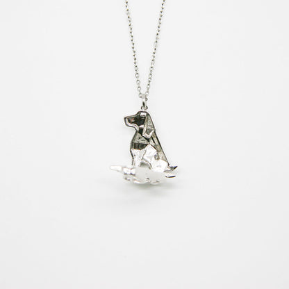 Gift Box - Dog White Gold Aroma Necklace + Purify Oil Blend