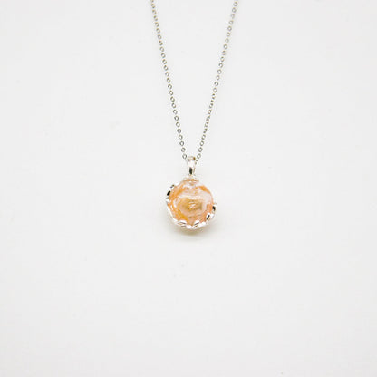 Gift Box - Aroma Necklace White Gold - Planet Nebula Nova (Pink) + Purify Oil Blend