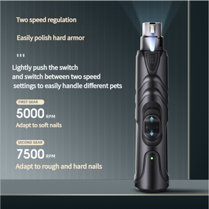 Dual - Speed Pet Nail Grinder with LED Light, USB Rechargeable, 5000 - 7500 RPM for Safe and Painless Grooming - Factory Direct Shop