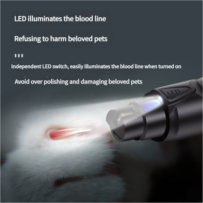Dual - Speed Pet Nail Grinder with LED Light, USB Rechargeable, 5000 - 7500 RPM for Safe and Painless Grooming - Factory Direct Shop