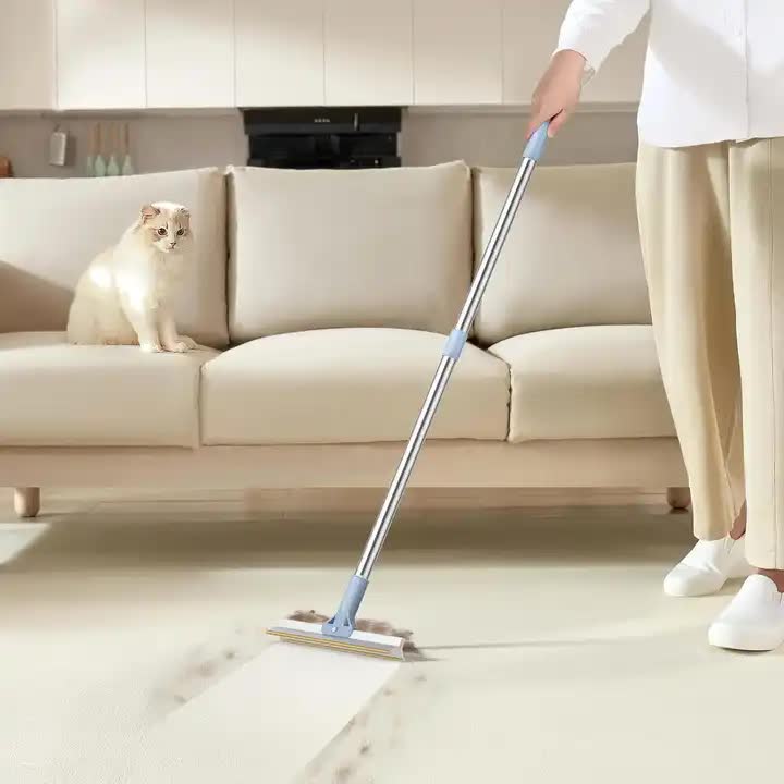 Pet Hair Removal Tool Set - Multi - Purpose Sweeper with Scraper and Handheld Fur Remover Grey - Factory Direct Shop