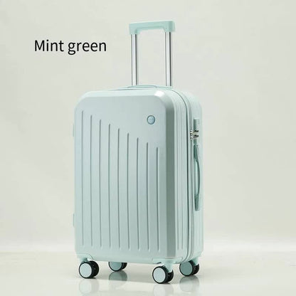 Smart Carry-On Luggage with Cup Holder & USB Charging Port - Mint green Color 20 inch