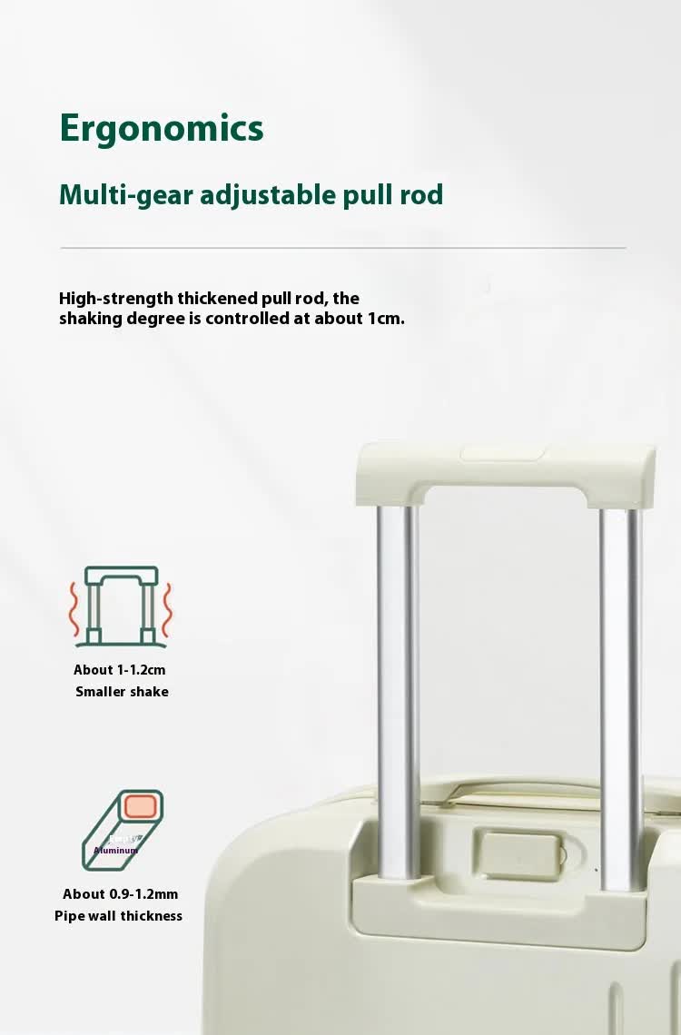 Smart Carry-On Luggage with Cup Holder & USB Charging Port - Mint green Color 20 inch