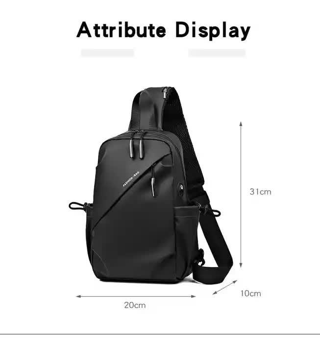 Multifunctional Crossbody Chest Bag | Stylish and Practical Shoulder Backpack for Everyday Use (Black)