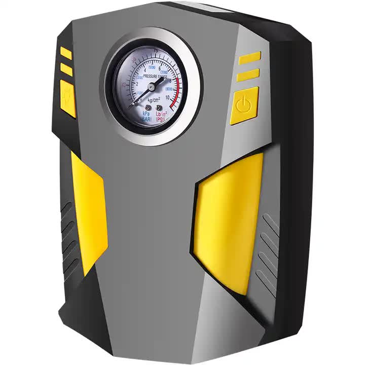 Portable 12V Tire Inflator with LED Light, 120W Air Compressor for Cars, Motorcycles, Bikes, and Inflatables - Factory Direct Shop