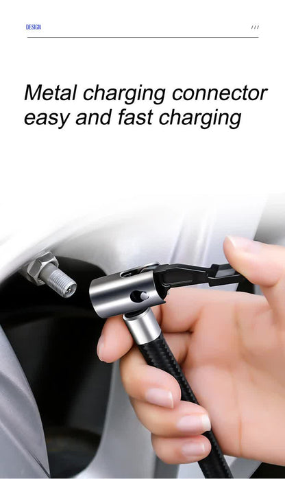 Portable 12V Tire Inflator with LED Light, 120W Air Compressor for Cars, Motorcycles, Bikes, and Inflatables - Factory Direct Shop
