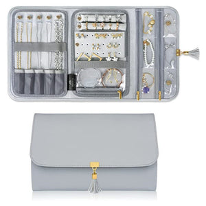 Foldable Jewelry Storage Travel Organizer - Portable Multi-Compartment