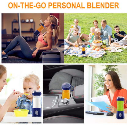 Dark Blue Portable Mini Juicer Rechargeable