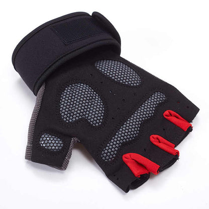 Gym Gloves - M - White Fingerless Non - Slip Weightlifting - Factory Direct Shop