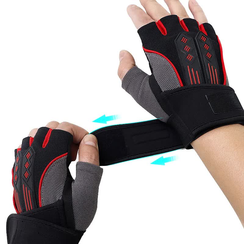 Gym Gloves - M - White Fingerless Non - Slip Weightlifting - Factory Direct Shop