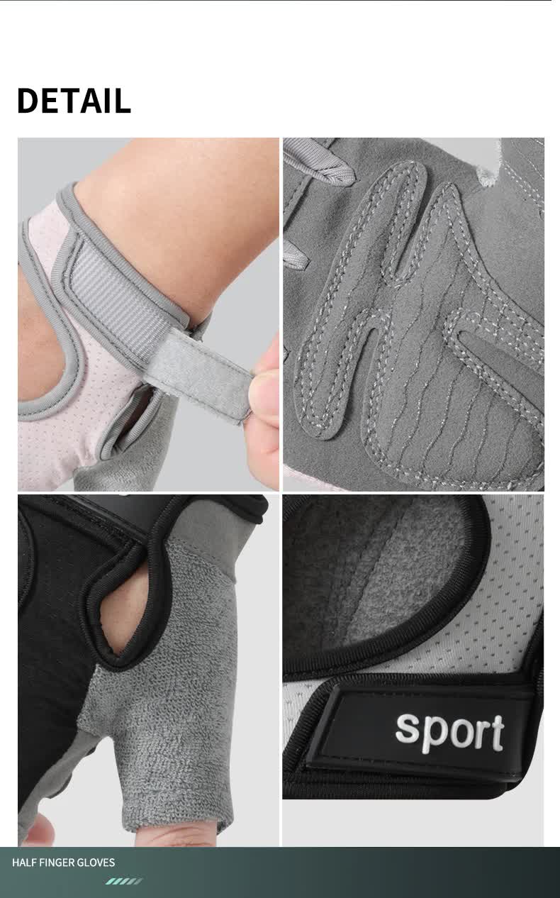 Gym Gloves - XL - Black Silicone Padded - Non - Slip Weightlifting - Factory Direct Shop