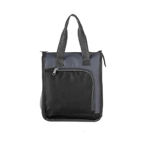 Black Portable Insulated Lunch Bag for Office, Picnic, and Grocery Use