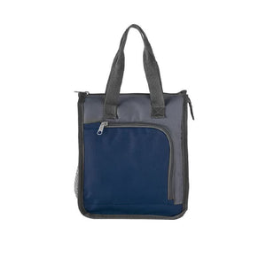 Navy Blue Portable Insulated Lunch Bag for Office, Picnic, and Grocery Use