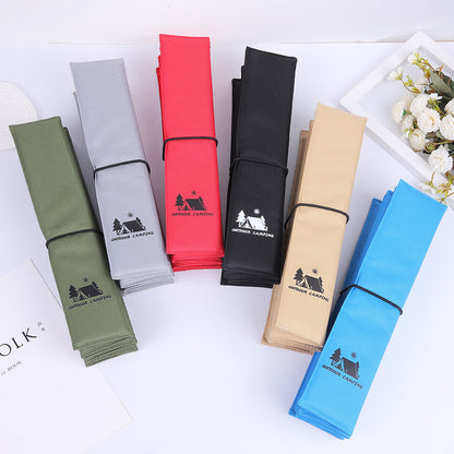 3PCS Black Portable Outdoor Folding Seat Cushion - 42cm x 32cm for Camping and Hiking