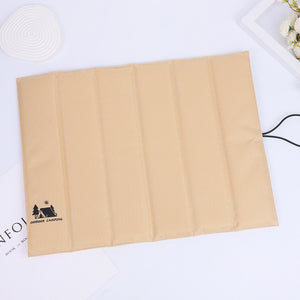 3PCS Beige Portable Outdoor Folding Seat Cushion - 42cm x 32cm for Camping and Hiking