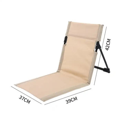 Beach Chair with Backrest – Black