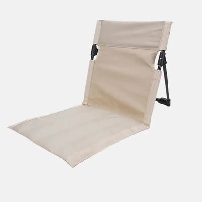 Beige folding chair on a white background