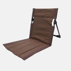 Brown folding chair on a white background