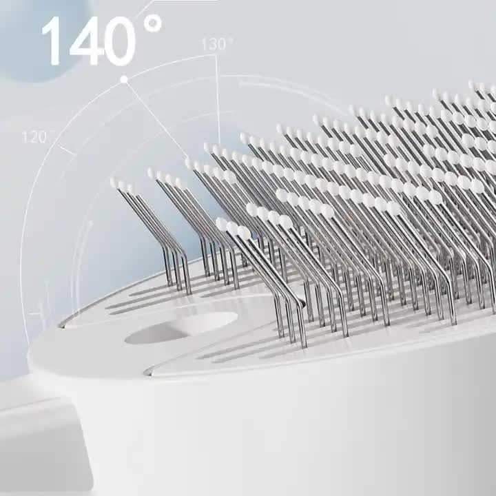 White Pet Grooming Spray and Massage Brush | One - Click Hair Removal Comb for Cats & Dogs | UV Sterilization for Mites Control - Factory Direct Shop