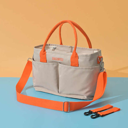 Black Multi-Function Diaper Bag with Insulated Lining, Large Capacity Mommy Bag, Shoulder & Crossbody Baby Bag