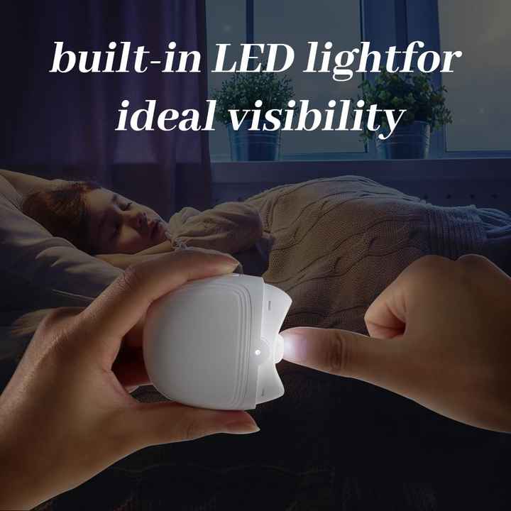 Light Green Automatic Electric Nail Trimmer with LED Light, Rechargeable Nail Clipper and File for Adults & Kids, Portable Nail Care Device