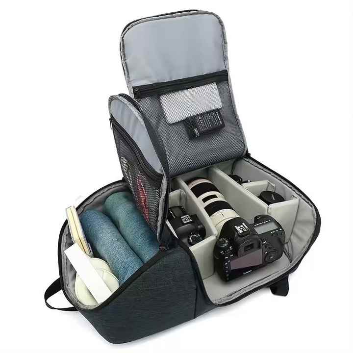 Waterproof DSLR Camera Backpack - Charcoal Black