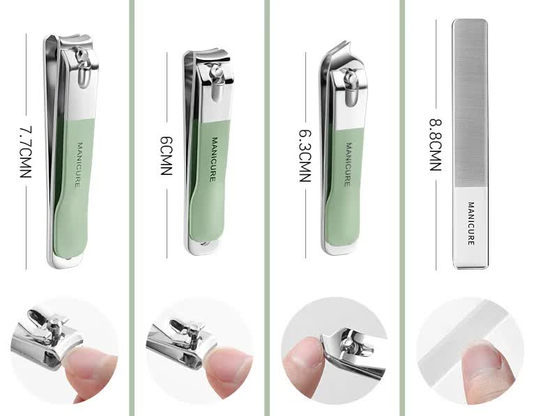 Purple 18-Piece Manicure and Pedicure Set - Stainless Steel Nail Clipper Kit | Professional Nail Care Grooming Tools