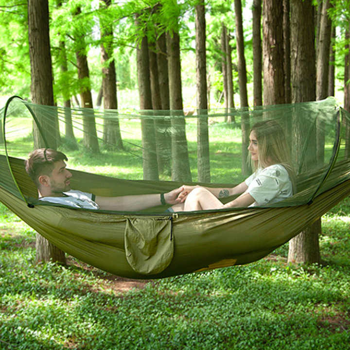 Camping Hammock Automatic Pop-Up Mosquito Net Hammock for Outdoor Camping