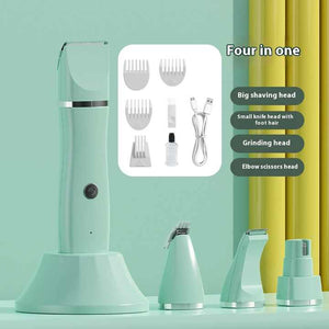 Light Green 4 - in - 1 Pet Grooming Electric Clippers - Professional Rechargeable Trimmer for Dogs & Cats, Paw, Fur, Nail, and Ear Care | Compact Design, - Factory Direct Shop