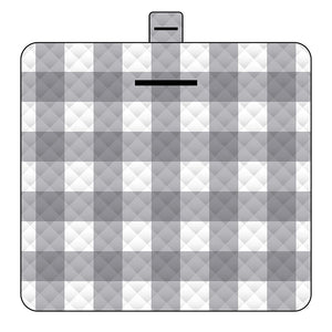 Thickened Waterproof Picnic Blanket - Portable Outdoor Beach Mat for Camping and Hiking 150*200cm(Gray plaid)