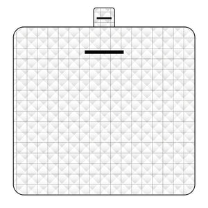Thickened Waterproof Picnic Blanket - Portable Outdoor Beach Mat for Camping and Hiking 150*200cm(White plaid)