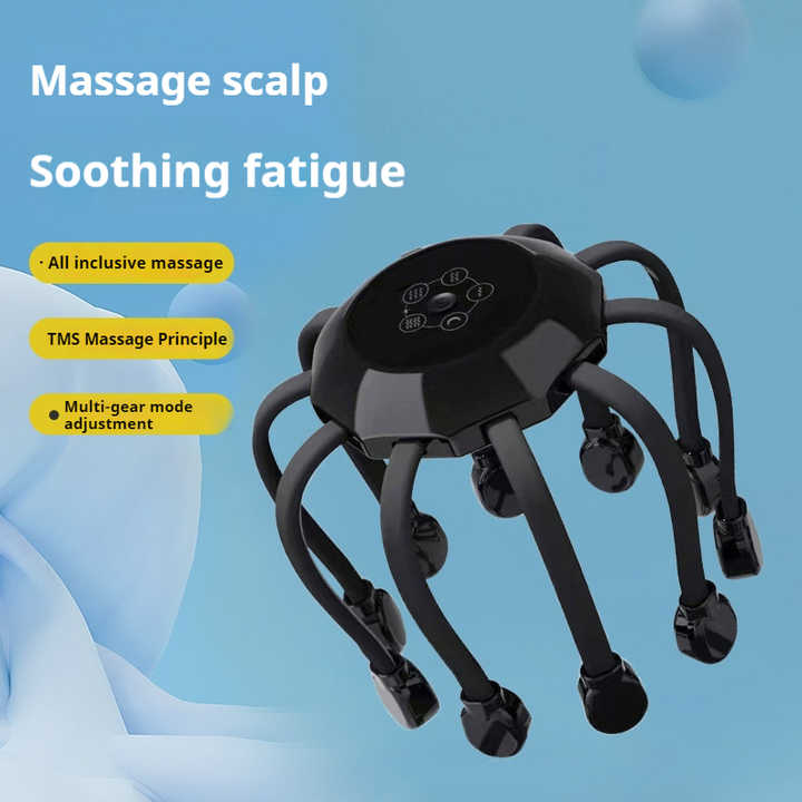 Electric Scalp Massager Black Upgraded B model 5 modes 14 Massage Nodes