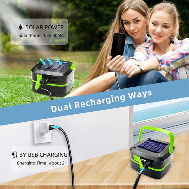 Camping Lantern Portable Solar LED USB Charging
