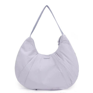 Purple Waterproof Nylon Lightweight Tote Shoulder Bag - Stylish and Spacious for Daily Commute and Outdoor Activities