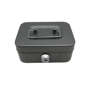 2PCS/Gray Mini Lockable Cash Box with Handle - Secure Money Storage Box