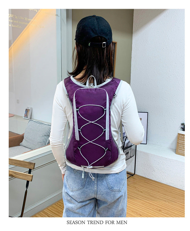 Black Outdoor Sports Backpack for Running, Hiking, and Cycling - Lightweight and Waterproof（The product does not include a kettle）