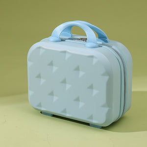 Sky Blue 14-inch Mini Handheld Luggage Case - Stylish Makeup and Storage Box with ABS Shell