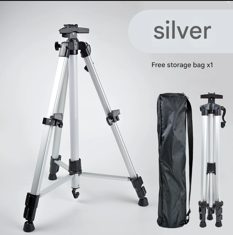 Silver Portable Folding Artist Tripod Easel - Adjustable Stand for Sketching & Painting (Collapses to 54cm)