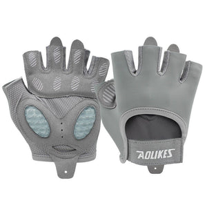Gym Gloves Fingerless - M - Grey - Factory Direct Shop