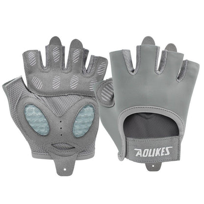 Gym Gloves Fingerless - M - Grey - Factory Direct Shop