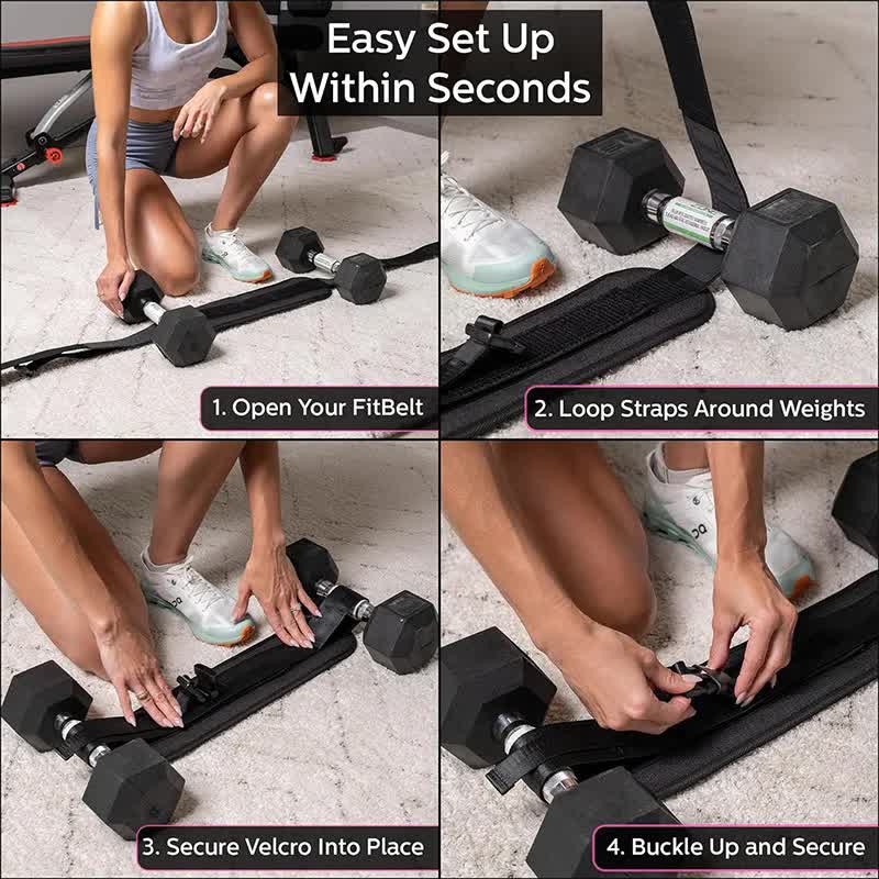 directions on how to set up a Glute Training Belt