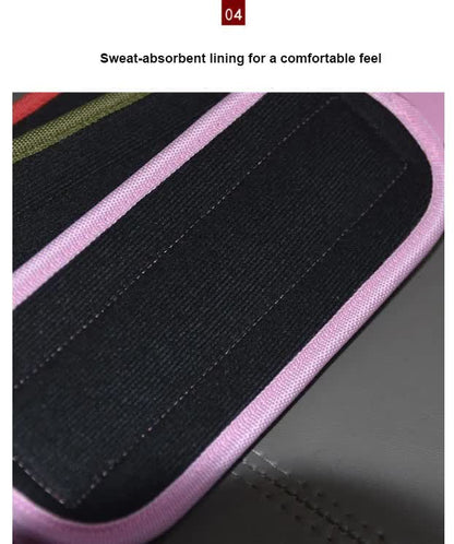 Weight Lifting Ankle Straps Adjustable-Red