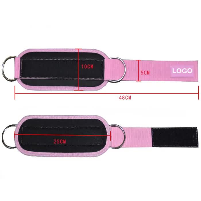 Weight Lifting Ankle Straps Adjustable-Grey