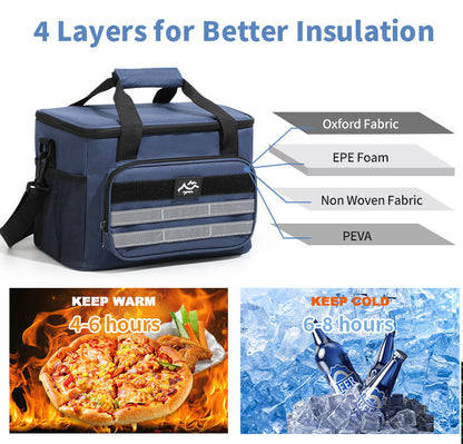 Insulated Cooler Bag-Grey 18L Large with Shoulder Strap