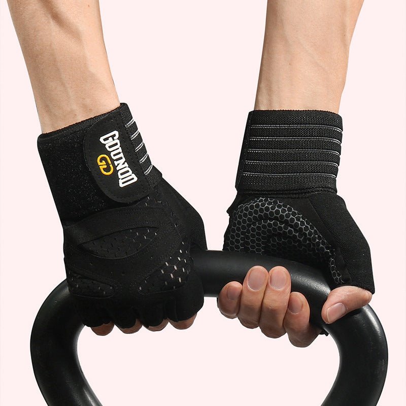 Gym Gloves - S - Black Anti - Slip Weightlifting - Factory Direct Shop