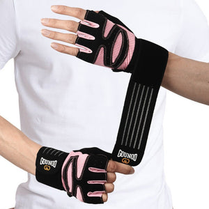 Gym Gloves - M - Black And Pink Anti - Slip Weightlifting - Factory Direct Shop