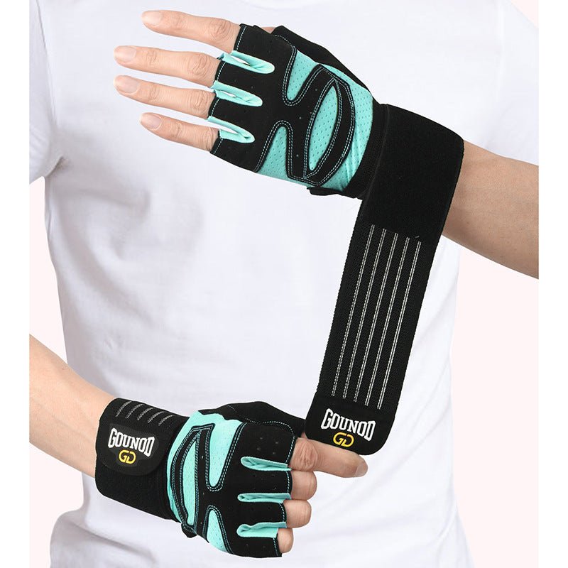 Gym Gloves - XL - Black And Blue Anti - Slip Weightlifting - Factory Direct Shop